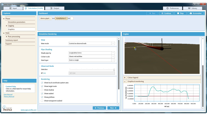 SAGE Profile Numerical Simulation